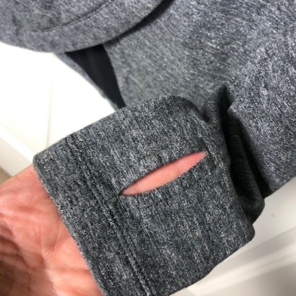 Lululemon That's A Wrap Cardigan Heathered Snow Slub Coal Sz 6 - Picture 16 of 16